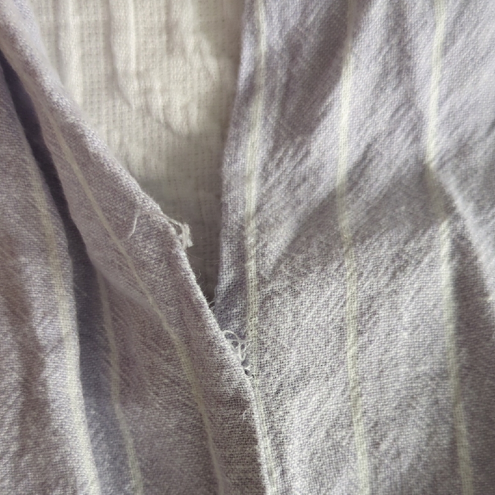 Old Navy Light Purple / Lavender Pinstripe Ruffled Jumpsuit - Picture 7 of 8